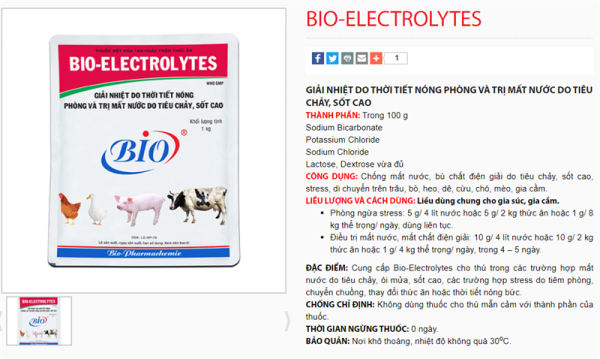 BIO ELECTROLYTES - Gói 1kg - Ảnh 2