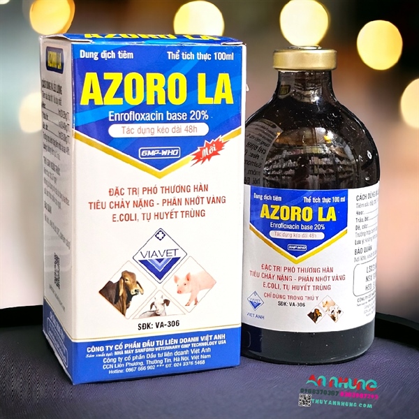 VIAVET AZORO LA 100ml - Enro 20% - Lọ
