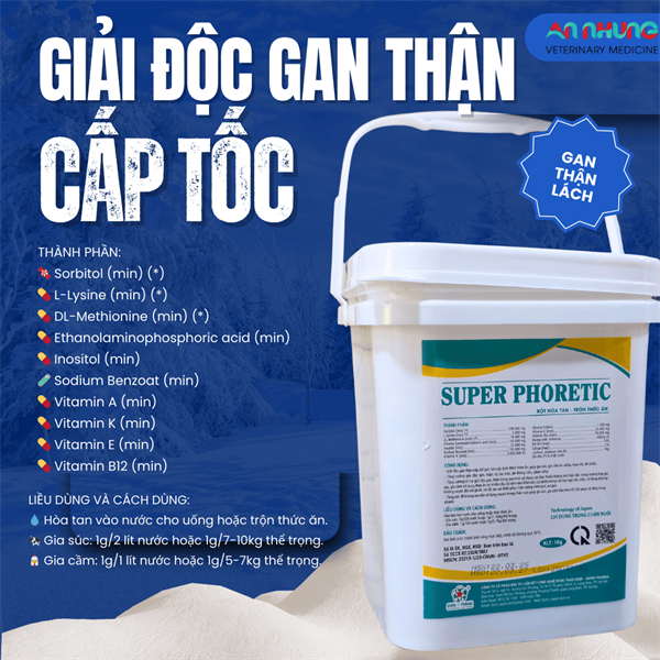 SUMI SUPER PHORETIC - Giải độc Gan, Thận, Lách - 1kg - xô 10in1