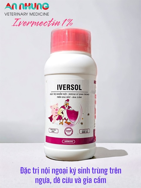 AGRI IVERSOL ORAL 500ml - Tẩy giun, mạt gà, ghẻ, dạng uống - chai 500ml