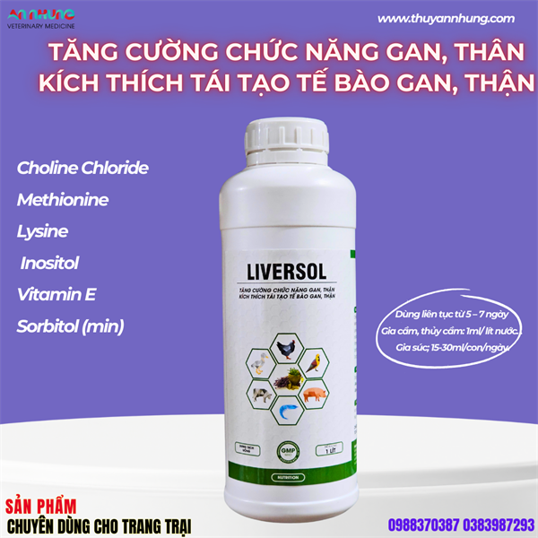 AGRI LIVERSOL 1 lít - Thùng 12 lít