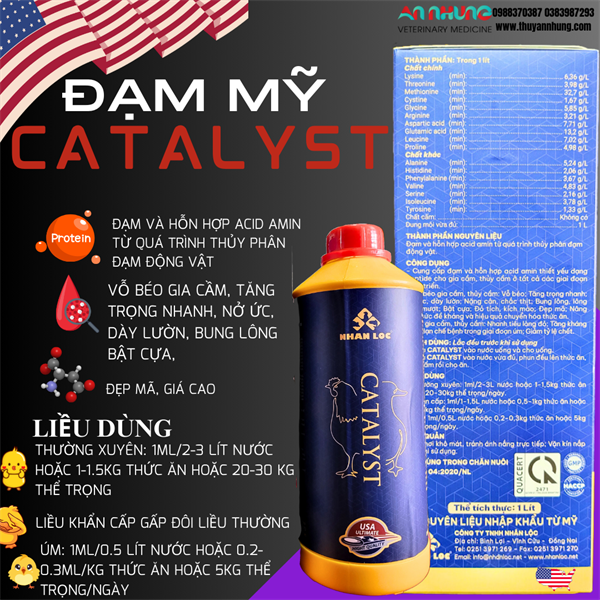 ROVETCO CATALYST - ĐẠM MỸ - PROTEIN BUNG LÔNG BẬT CỰA 1 lít - Can
