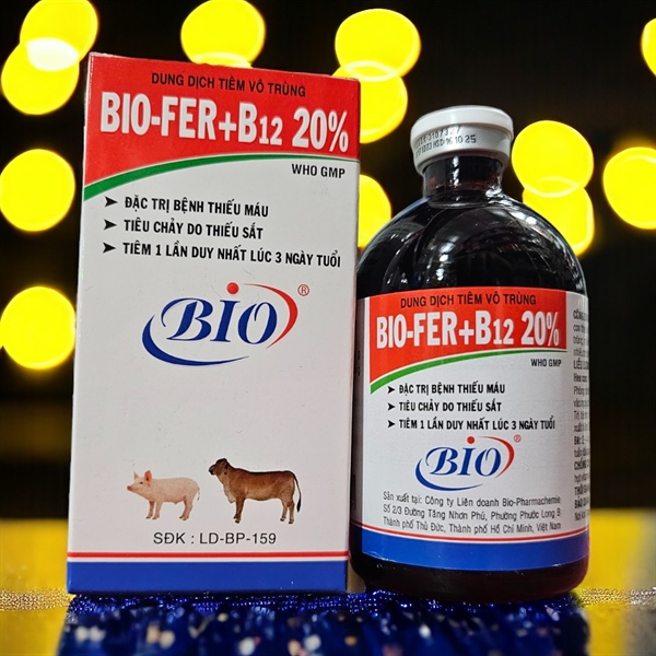 BIO FER B12 20% - Sắt 1 lần - thùng 25 chai