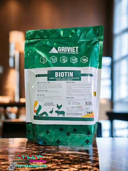 AGRI BIOTIN 1kg - Cắn mổ, mọc lông, nứt móng - Gói 10in1
