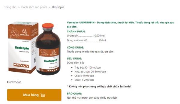 VMD Urotropin 100ml - Lợi tiểu - Lọ - Ảnh 2