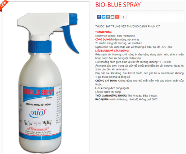 BIO BLUE SPRAY 150ml - chai - Ảnh 2
