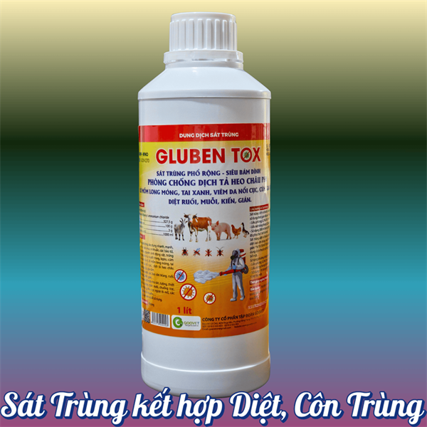 GOOVET GLUBEN TOX 1 lít - Sát trùng kết hợp diệt côn trùng - Chai
