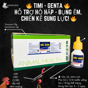 Sagophar Timi Genta 10ml - Khò khè, hen khẹc, CRD, ORT,