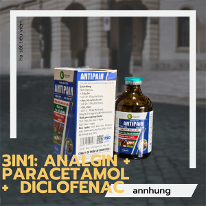 Goovet Antipain 20ml - Hạ sốt, giảm đau, kháng viêm (3in1: Analgil, Paracetamol và Diclofenac)
