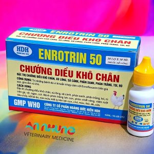 Alternative view of HDH Enrotrin 50 Oral 10ml - Chướng diều, khô chân - Hộp 10 lọ