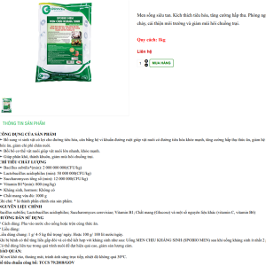 Alternative view of GOOVET SPOBIO - MEN CHỊU KHÁNG SINH 1kg - Gói 5in1