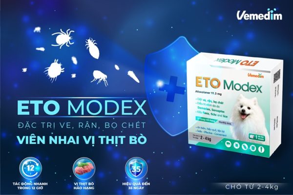 Vemedim ETO Modex - 11,3mg từ 2-4 kg - 1 viên - Ảnh 2