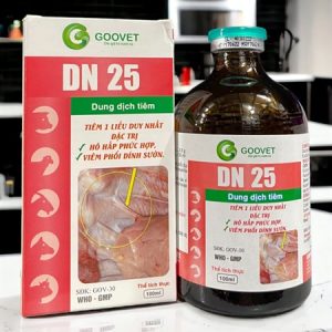 GOOVET DN 25 100ml - Danofloxacin - Đặc trị hô hấp phức hợp, viêm phổi dính sườn - 1 mũi duy nhất - chai 100ml