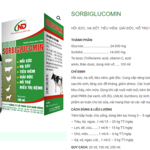 Alternative view of ND SORBI GLUCO 100ml - Giải độc, hồi sức, hạ sốt, tiêu viêm - Lọ