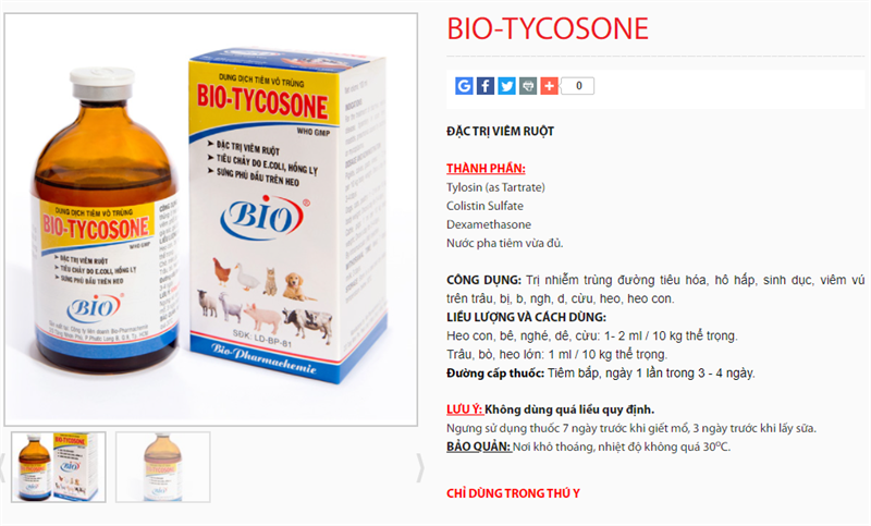 Bio Tycosone - Lọ 20ml - Ảnh 3