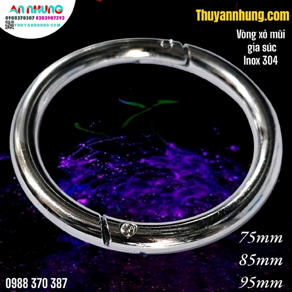 Vòng Inox xỏ mũi Trâu, Bò - Cái - Ảnh 5