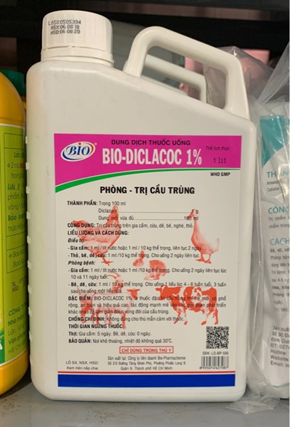 BIO DICLACOC 1% 1 Lít - Can 1 lít - Ảnh 2
