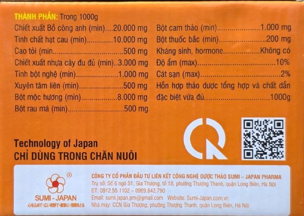 SUMI Stop tẩy giun sán thảo dược 10gr - Hộp 50 gói - Ảnh 3