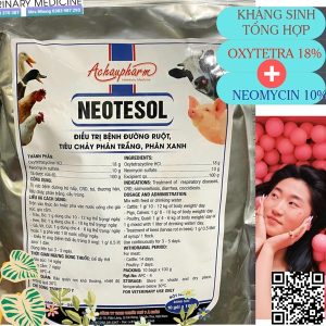 Alternative view of AC NEOTESOL 1kg ( NEOMYCIN + OXYTETRA) - Tiêu chảy phân xanh, phân trắng - Gói 10in1