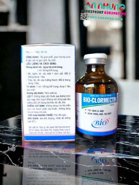 BIO CLORMECTIN - Tẩy Giun và Sán - Lọ 50ml - Ảnh 3