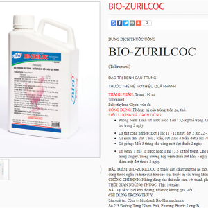 Alternative view of BIO ZURILCOC 1 lít - can 1 lít