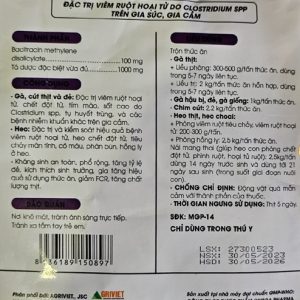 Alternative view of AGRI BMD Premix 1kg - Viêm ruột hoại tử do Clostrium SPP - Gói 10in1