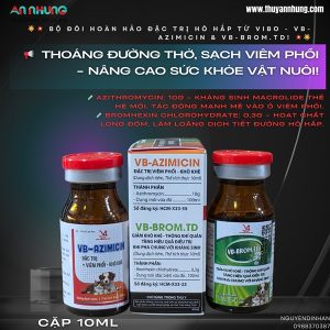 Alternative view of VB Azimicin Brom - 10ml - Kháng sinh Chó, Mèo cặp cao cấp - Hộp 2 lọ
