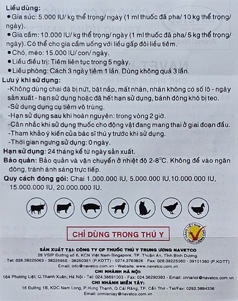 NAVET INTERFERON 10 triệu UI - Lọ 10 triệu - Ảnh 4