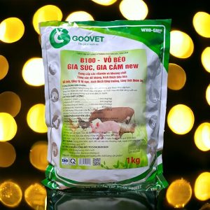 GOOVET B100 - VỖ BÉO GIA SÚC, GIA CẦM 1kg - Gói 5in1