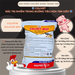 SAGOPHAR COLIVET (Colistin 50%) 1kg - Gói 10in1