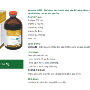 Alternative view of Vmd Abc 10ml - Lọ 10ml