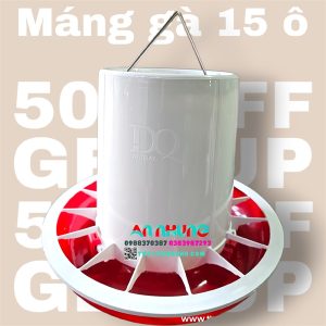 Alternative view of Máng 15 ô DQ- 5kg (Trắng Đỏ) - Cái