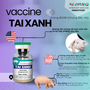 Vaccine Navetco Tai Xanh 10 liều - Chủng Bắc Mỹ - Lọ