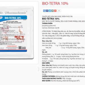 Alternative view of Bio Tetra 10% 100g - Gói