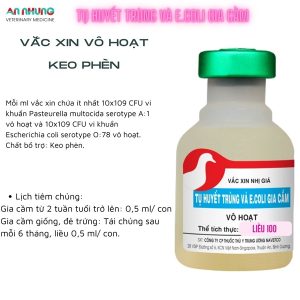 Alternative view of VACCINE NAVETCO - TỤ HUYẾT TRÙNG VÀ ECOLI GIA CẦM - Lọ 100 liều