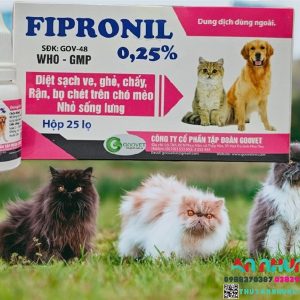Alternative view of Goovet Fipronnil 0.25% (nhỏ sống lưng) 10ml - Hộp 25 lọ