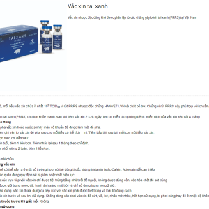 Alternative view of Vaccine Hanvet Tai Xanh 10 Liều - Lọ