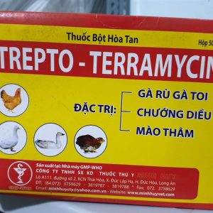 Minh Huy Strepto Teramycin (Gà rù, Gà Toi, chướng diều, mào thâm) 10gr - Hộp 50 gói