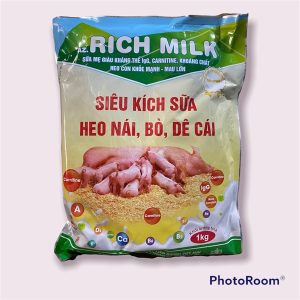 VIAVET RICH MILK - SIÊU KÍCH SỮA HEO NÁI 1kg - Gói 5in1