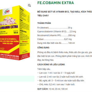 Alternative view of Eco Fercobamin Extra (sắt 1 lần) 100ml - Lọ 100ml