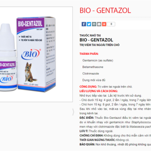 Alternative view of Bio Gentazol (Nhỏ tai) 10ml - Lọ
