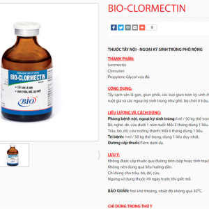 Alternative view of BIO CLORMECTIN - Tẩy Giun và Sán - Lọ 50ml