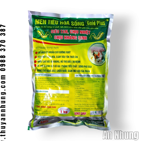 ND MEN TIÊU HÓA SỐNG - GOLD PLUS - 1kg - Gói 5in1 - Ảnh 4