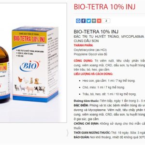 Alternative view of BIO TETRA 10% - 100ml - chai