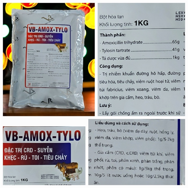 VB AMOX TYLO - GÓI/1KG - Ảnh 3