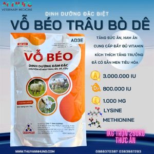 SAGOPHAR VỖ BÉO 1kg - Gói 1Kg