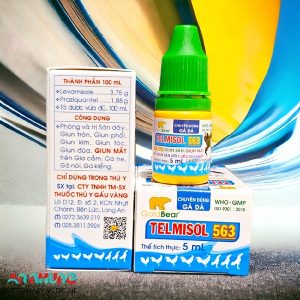 Alternative view of GV Telmisol 563 (trị giun sán, giun mắt gà đá) 5ml - Lọ