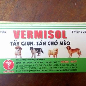 Alternative view of Minh Huy Vermisol (tẩy giun, sán chó mèo) - 60 viên/Hộp