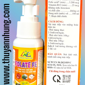 KPL FOLATE FE 50ml - bổ sung sắt cho chó, mèo - Lọ
