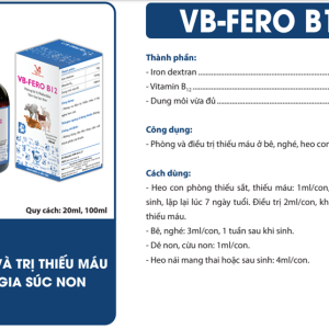 Alternative view of VB FERO B12 100ml - Phòng thiếu máu trên gia súc non - Lọ 100ml